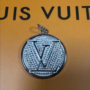 HUGE Upcycled Louis Vuitton rhinestone charm